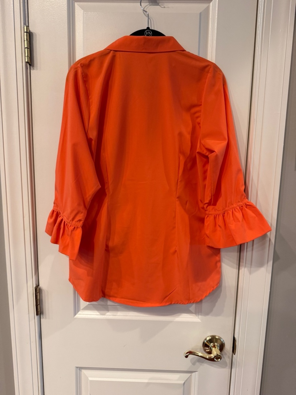 GRETCHEN SCOTT Designs Priss Blouse in orange - LIKE NEW! Size Medium - Picture 2 of 10